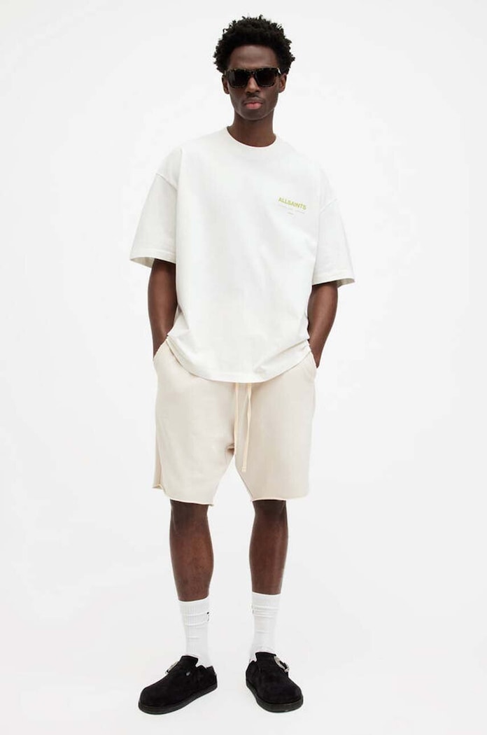 Bavlnené tričko AllSaints ACCESS SS CREW M038PA biela