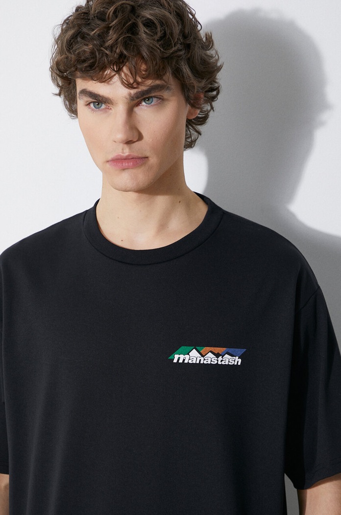 Tričko Manastash Re:Poly Scheme Logo 7924134013 čierna