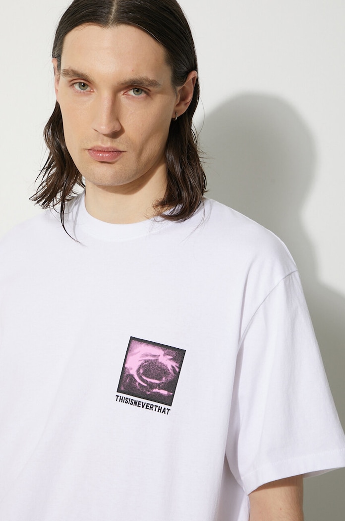thisisneverthat t-shirt bawełniany Permutations Tee TN241TTSST33 biały
