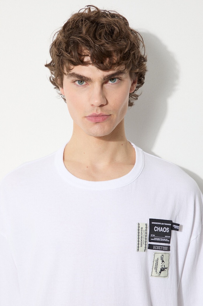 Хлопковая футболка Undercover Tee UC1D4807.4 белый