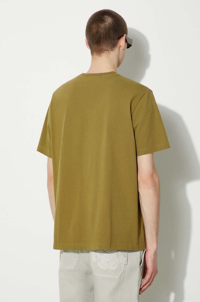 Одяг Бавовняна футболка Maison Kitsuné Bold Fox Head Patch Comfort Tee Shirt MM00127KJ0118 зелений