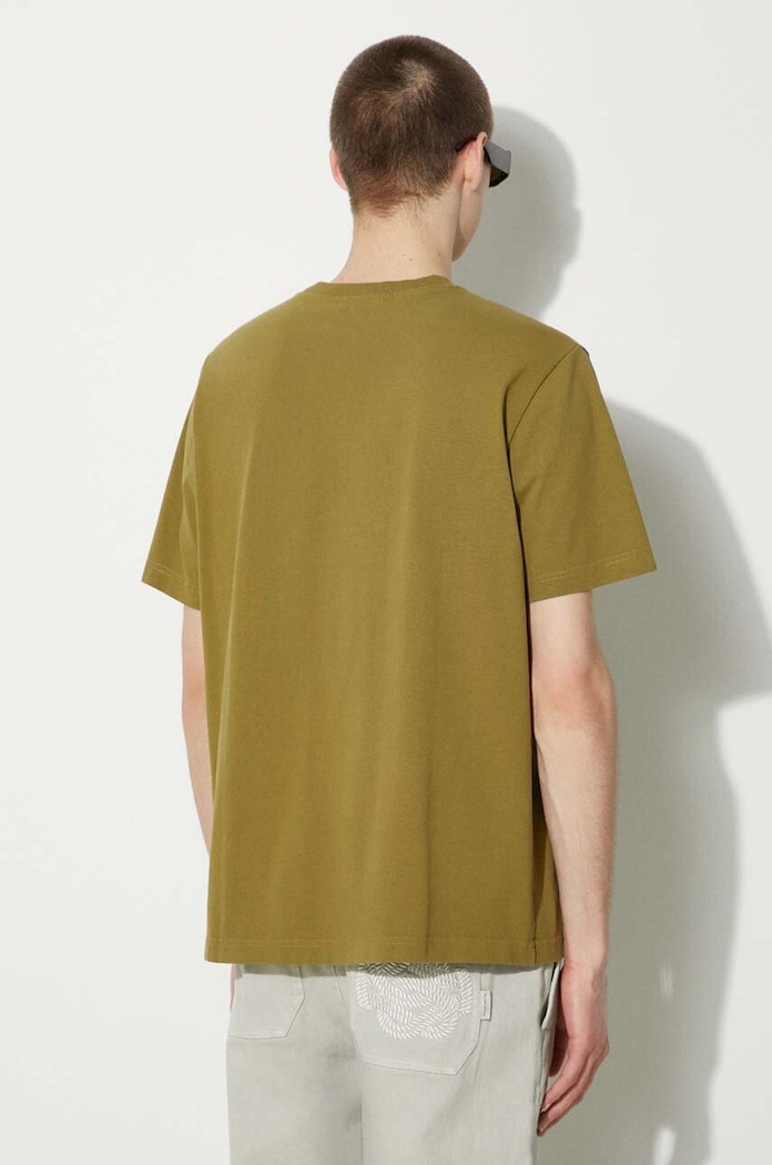 Одяг Бавовняна футболка Maison Kitsuné Bold Fox Head Patch Comfort Tee Shirt MM00127KJ0118 зелений
