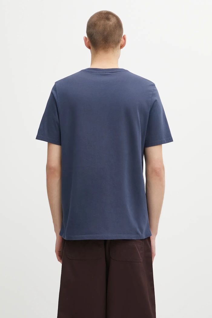 Одяг Бавовняна футболка Maison Kitsuné Chillax Fox Patch Regular Tee Shirt LM00110KJ0008 темно-синій