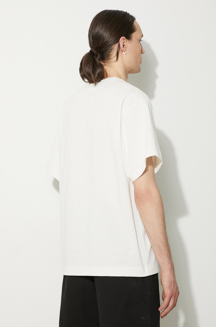 Ρούχα Μπλουζάκι Nanga Eco Hybrid Box Logo Embroidery Tee NW2411.1G804.A λευκό