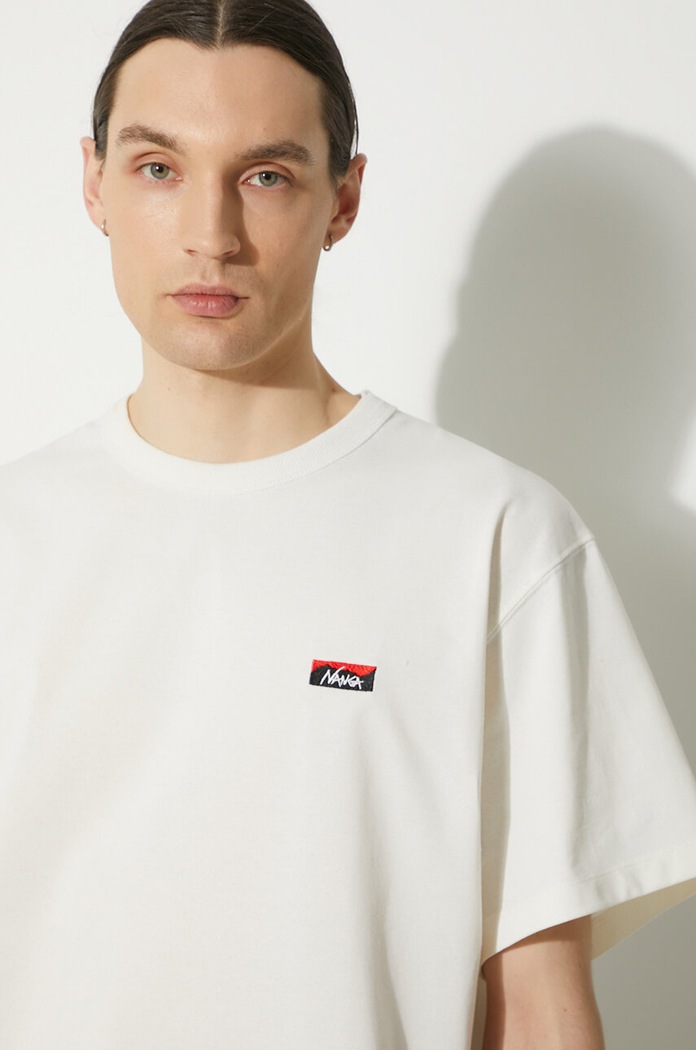 Μπλουζάκι Nanga Eco Hybrid Box Logo Embroidery Tee NW2411.1G804.A λευκό