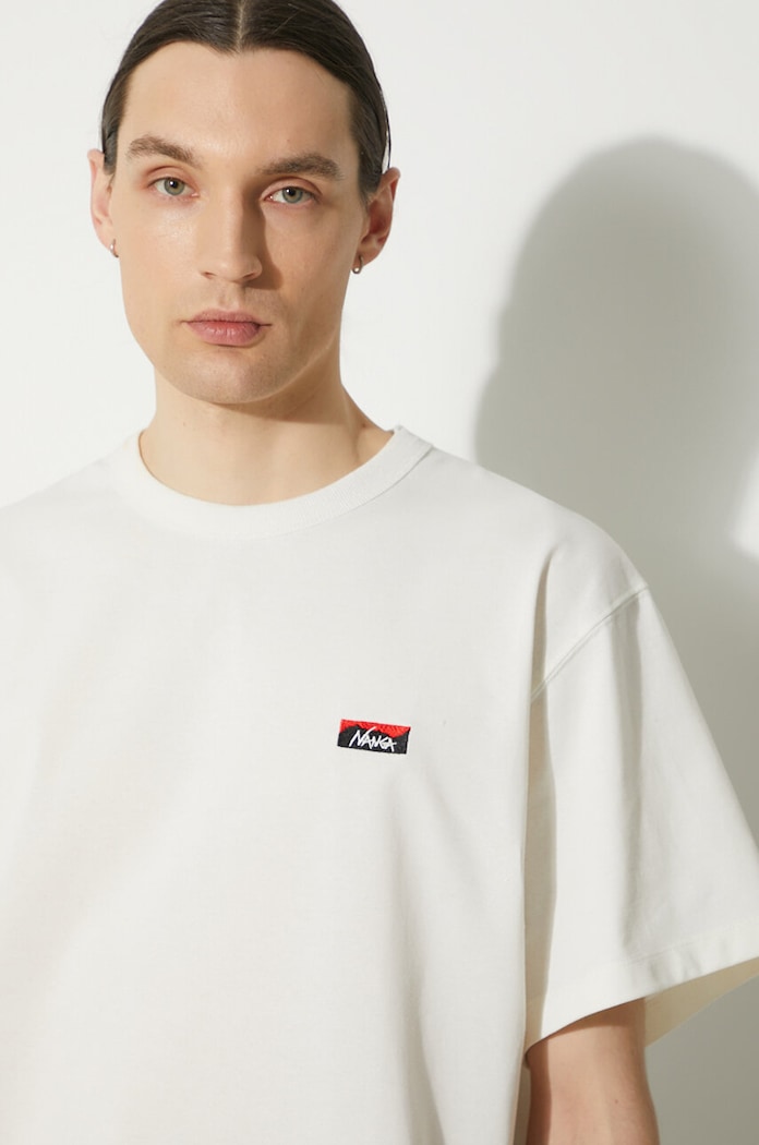 Μπλουζάκι Nanga Eco Hybrid Box Logo Embroidery Tee NW2411.1G804.A λευκό
