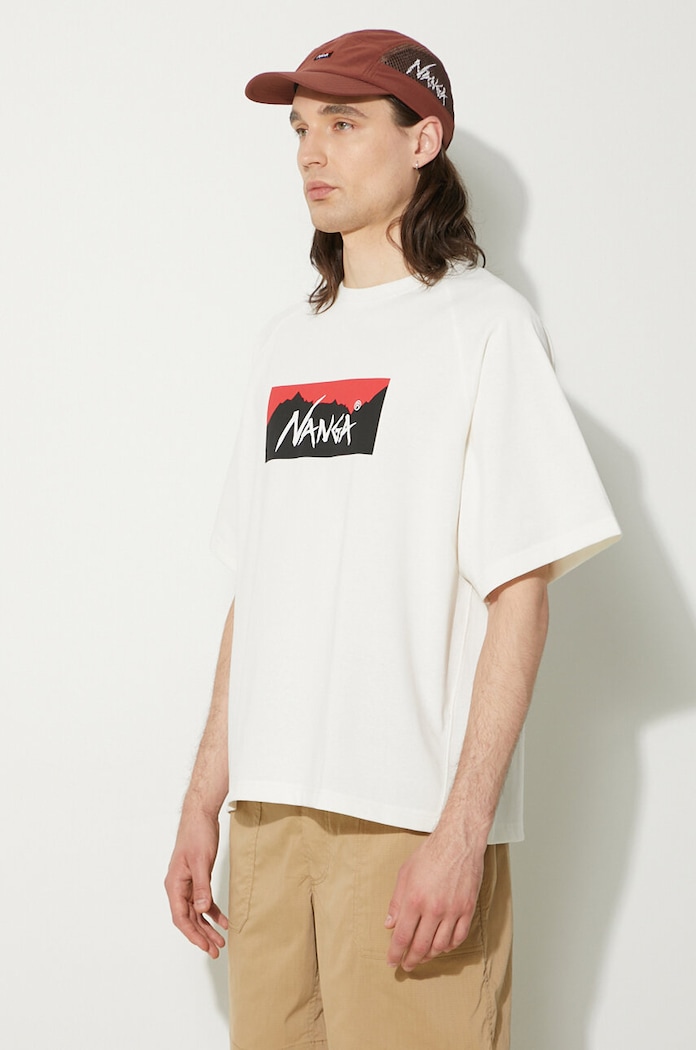 Μπλουζάκι Nanga Eco Hybrid Box Logo Loose Fit Tee λευκό NW2311.1G209