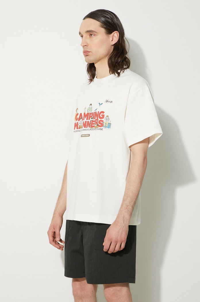 Μπλουζάκι Nanga Eco Hybrid Camping Manners Wild Animals Tee λευκό NW2411.1G800.A