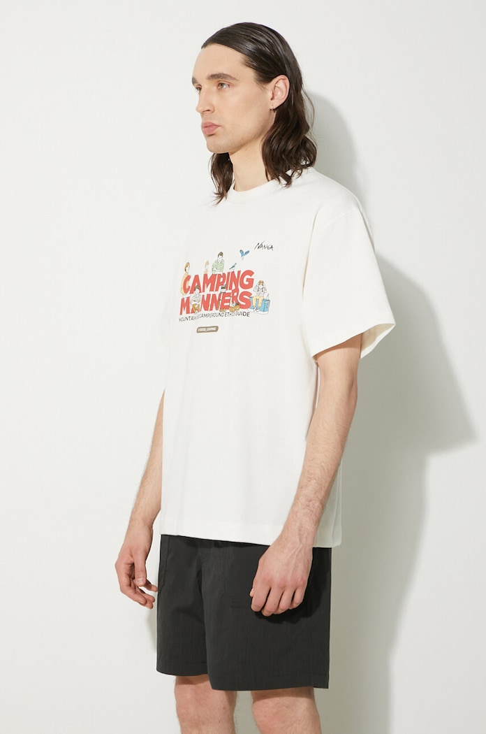 Μπλουζάκι Nanga Eco Hybrid Camping Manners Wild Animals Tee λευκό NW2411.1G800.A