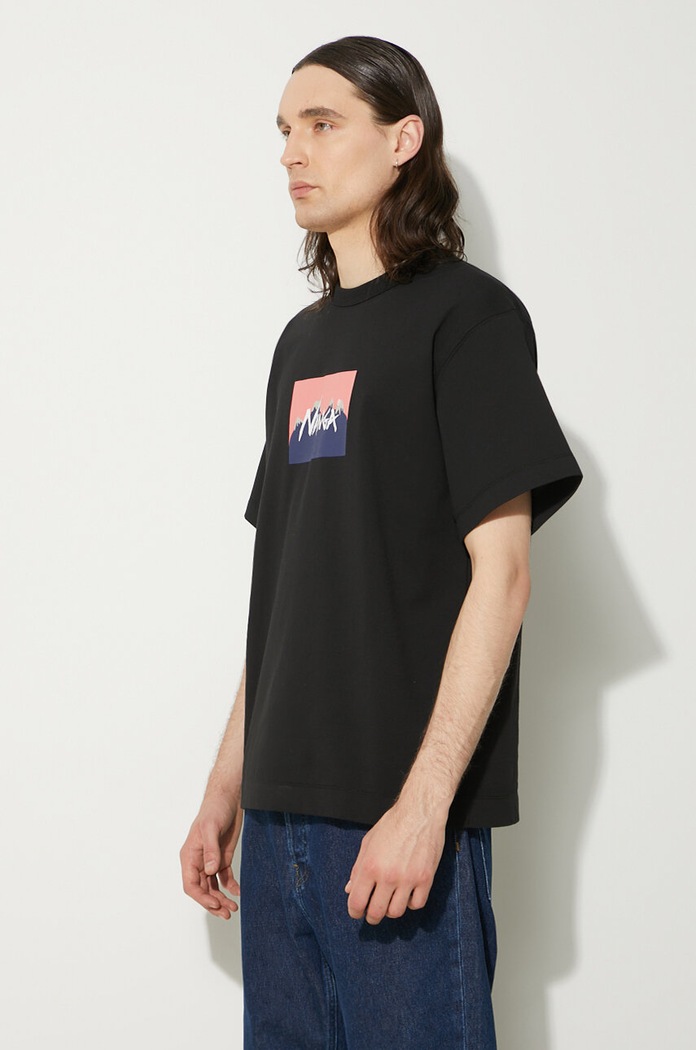 Μπλουζάκι Nanga Nanga × Jerry Ukai Eco Hybrid Nanga Logo Tee μαύρο NW2411.1G805.C