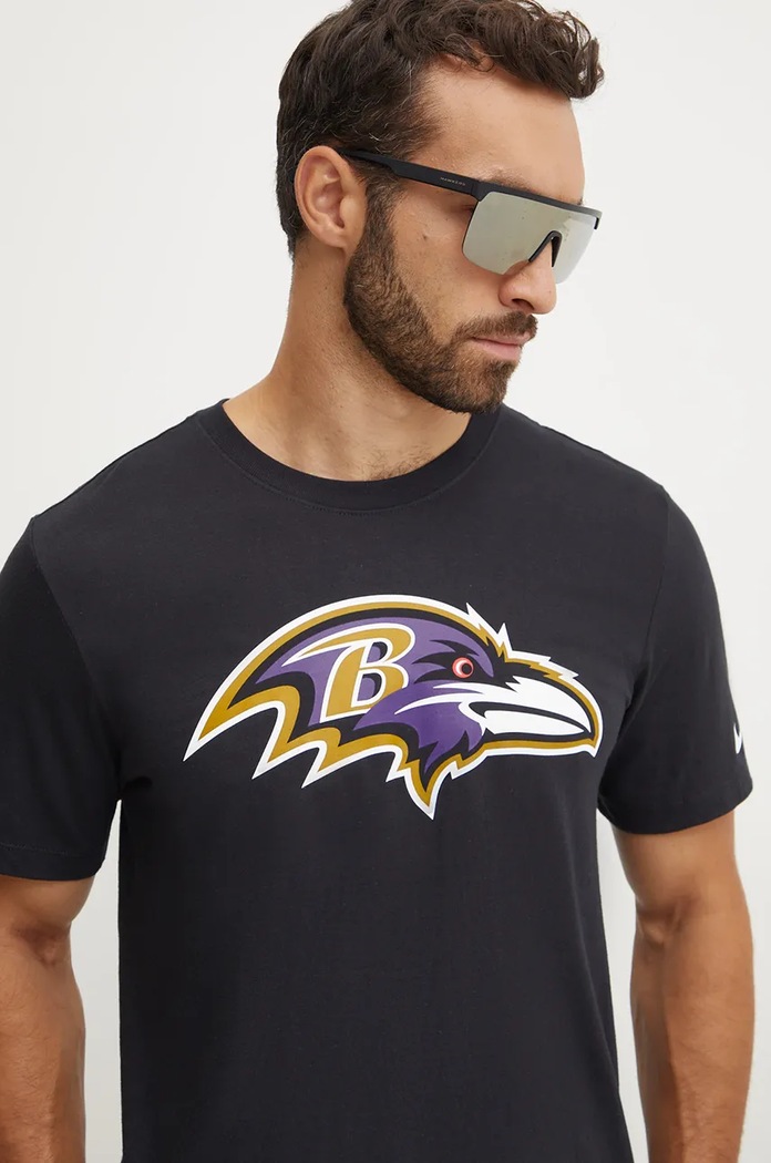 Nike t-shirt in cotone Baltimore Ravens sovrastampa nero N199.00A.8G.CLH