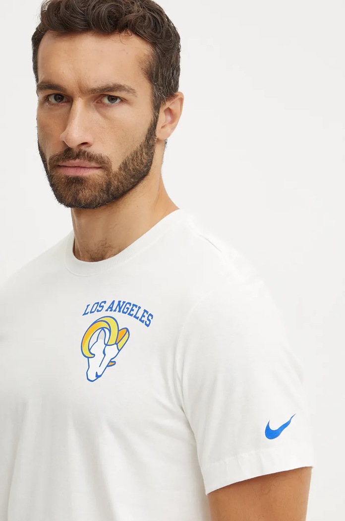 Bombažna kratka majica Nike Los Angeles Rams bež N199.11K.95.8AB