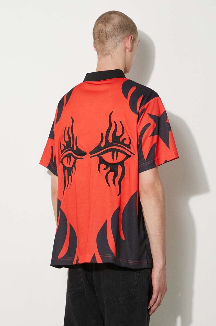 Odzież PLEASURES polo Afterlife Soccer Jersey P24SU013.RED czerwony
