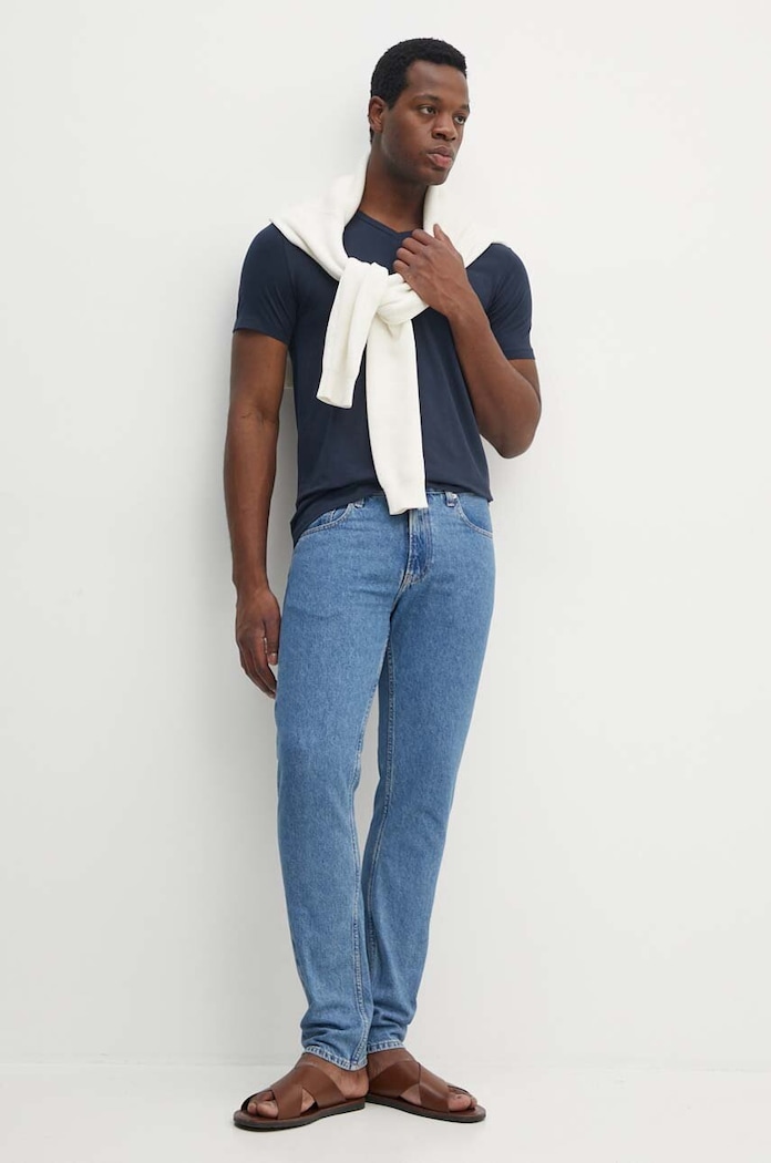 Lindbergh t-shirt 30.48001E.NAVY granatowy SS24