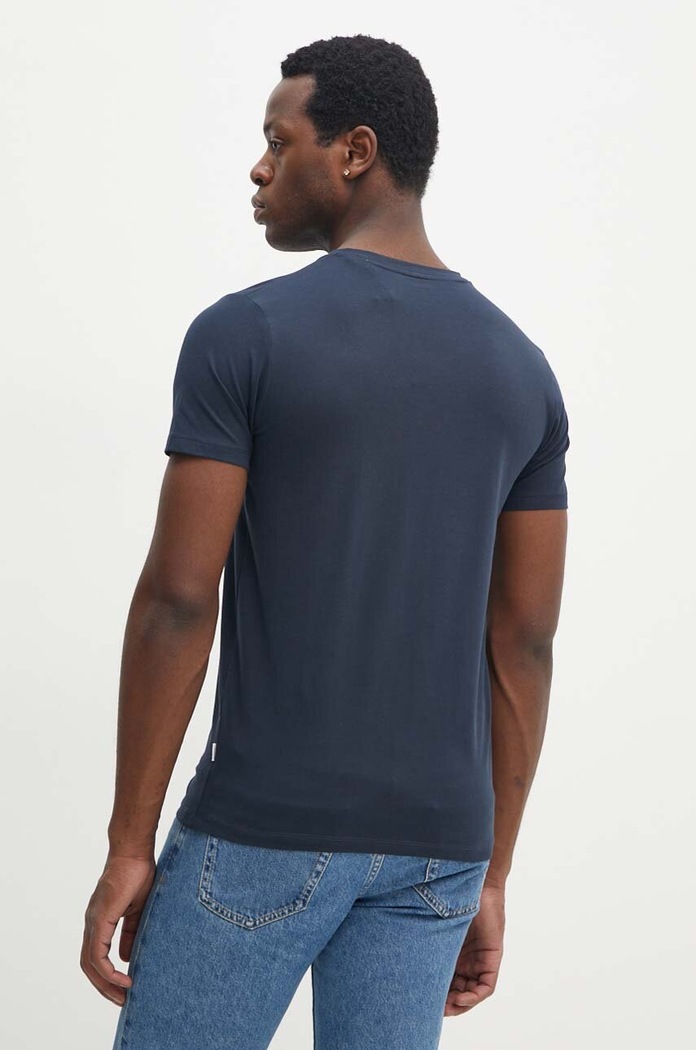 Odzież Lindbergh t-shirt 30.48001E.NAVY granatowy