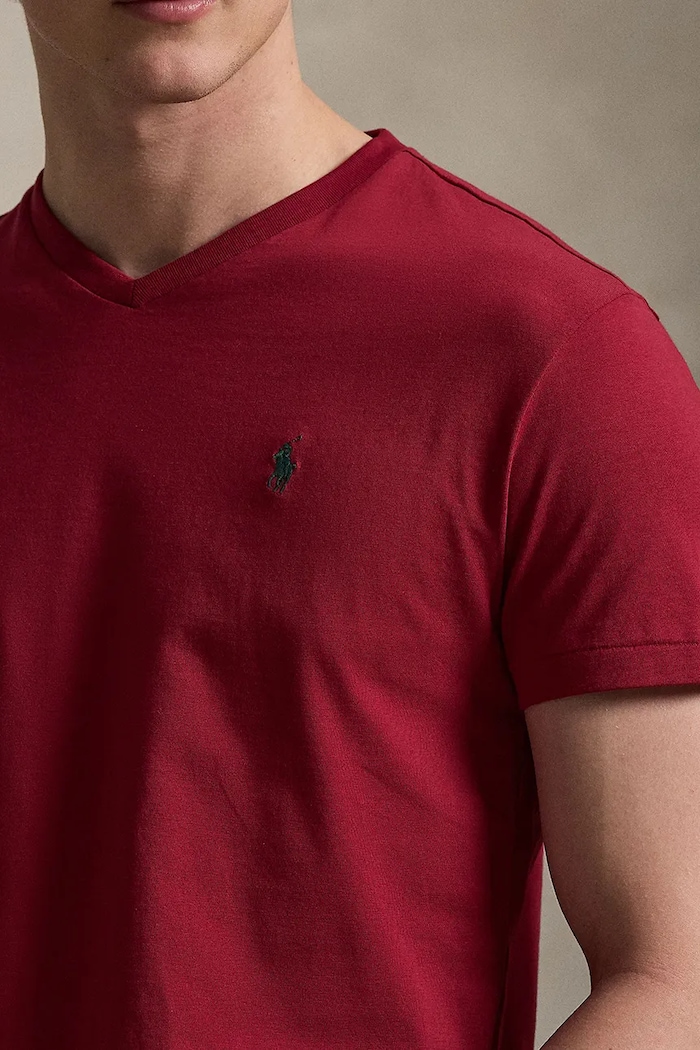 Polo Ralph Lauren tricou din bumbac burgundia 710671452