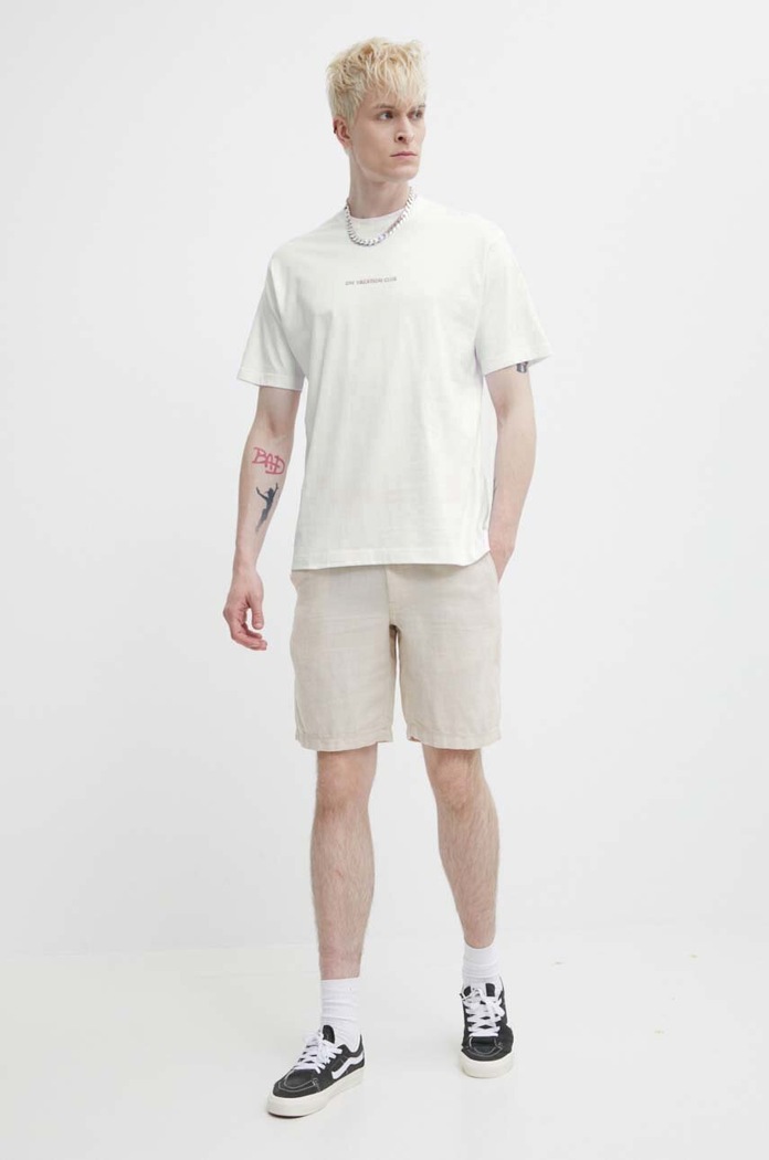 Îmbrăcăminte On Vacation tricou din bumbac Bubbly OVC.T147 alb