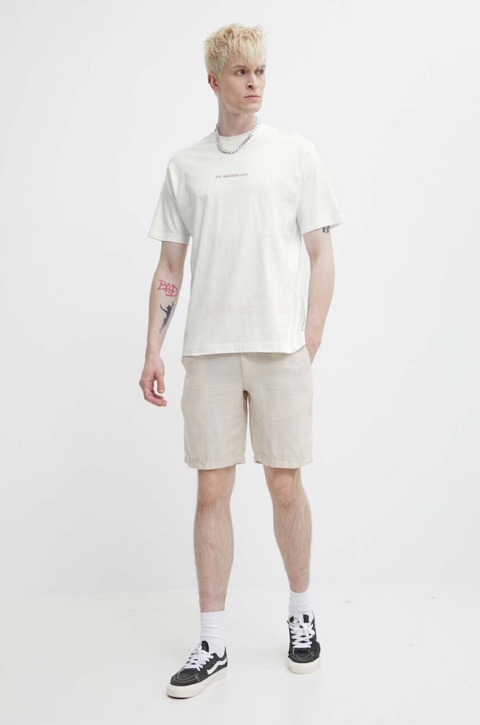 Îmbrăcăminte On Vacation tricou din bumbac Bubbly OVC.T147 alb