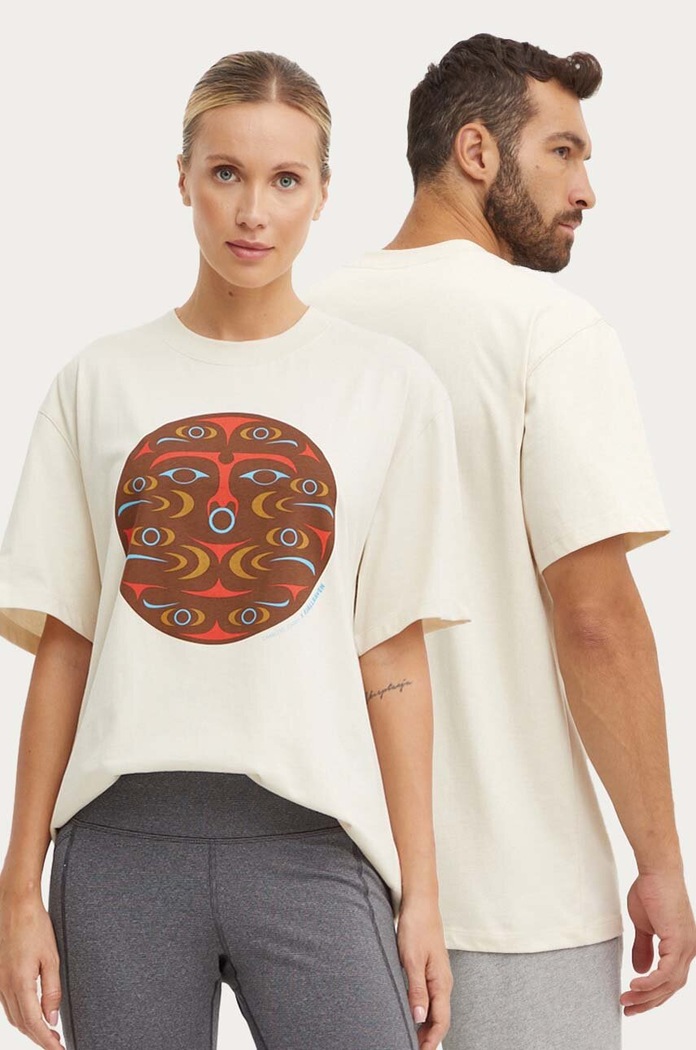 Fjallraven Tričko Fjallraven Kanken Art béžová F12600218.113