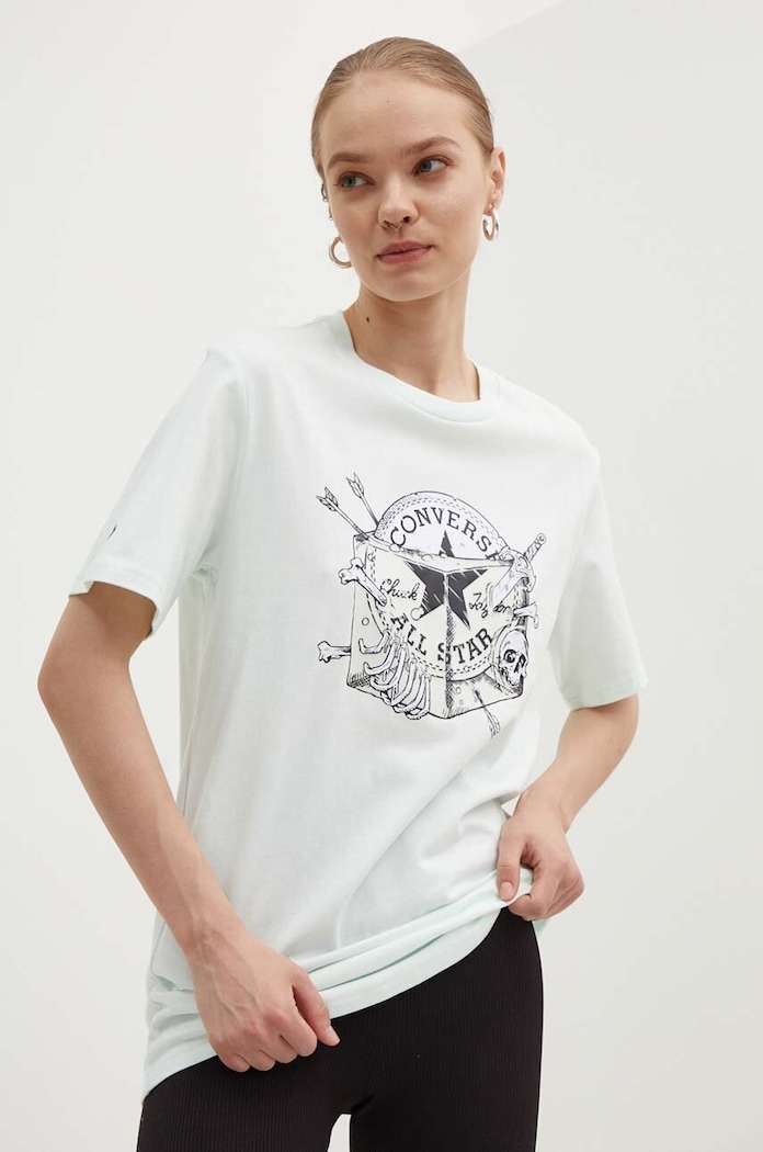 Odzież Converse t-shirt bawełniany Converse x DUNGEONS AND DRAGONS 10027139.A01 zielony