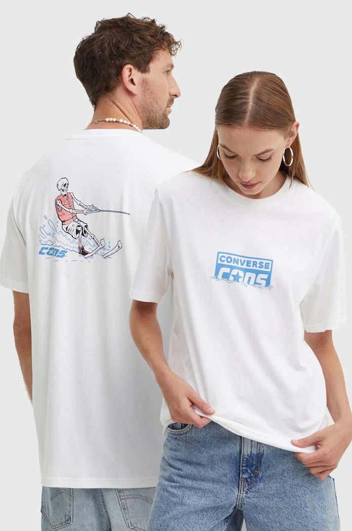 Converse t-shirt bawełniany nadruk biały 10026440.A02