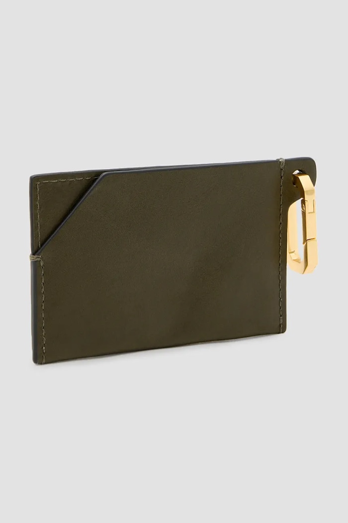 Doplňky Kožené pouzdro na karty AllSaints HEX CARDHOLDER W398XB zelená