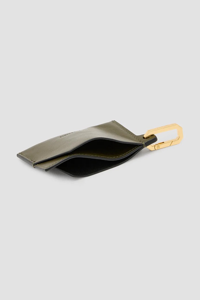 Kožené pouzdro na karty AllSaints HEX CARDHOLDER zelená W398XB