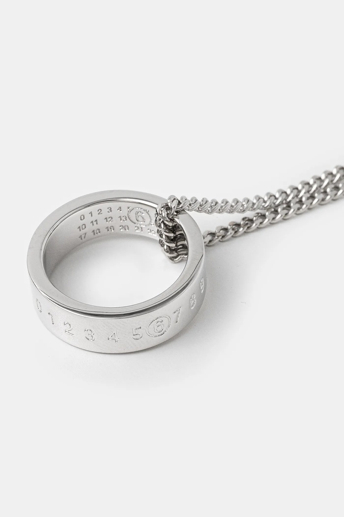 MM6 Maison Margiela Colier SM6UU0048.P6469 argintiu SS25