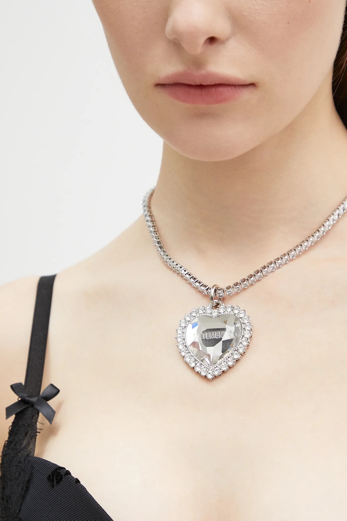 VETEMENTS jewellery Crystal Heart silver UA66NE120W