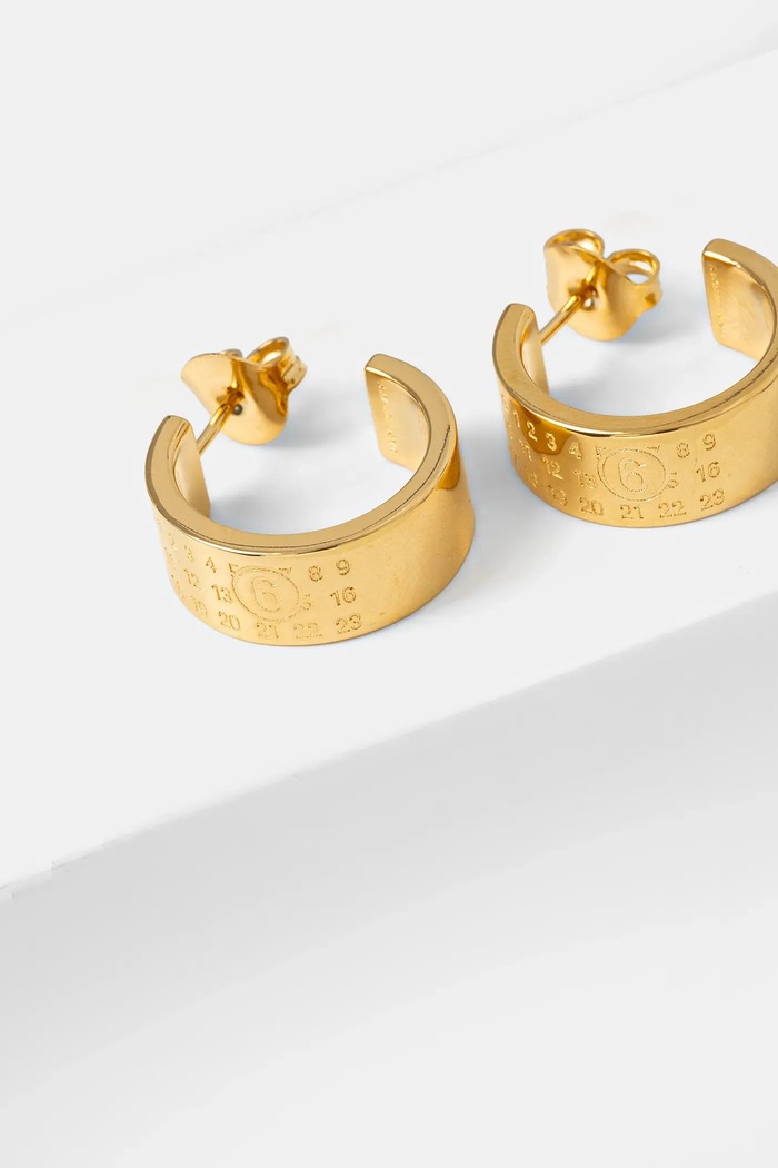 Сережки MM6 Maison Margiela SM7VG0056.SV0310 золотий SS25