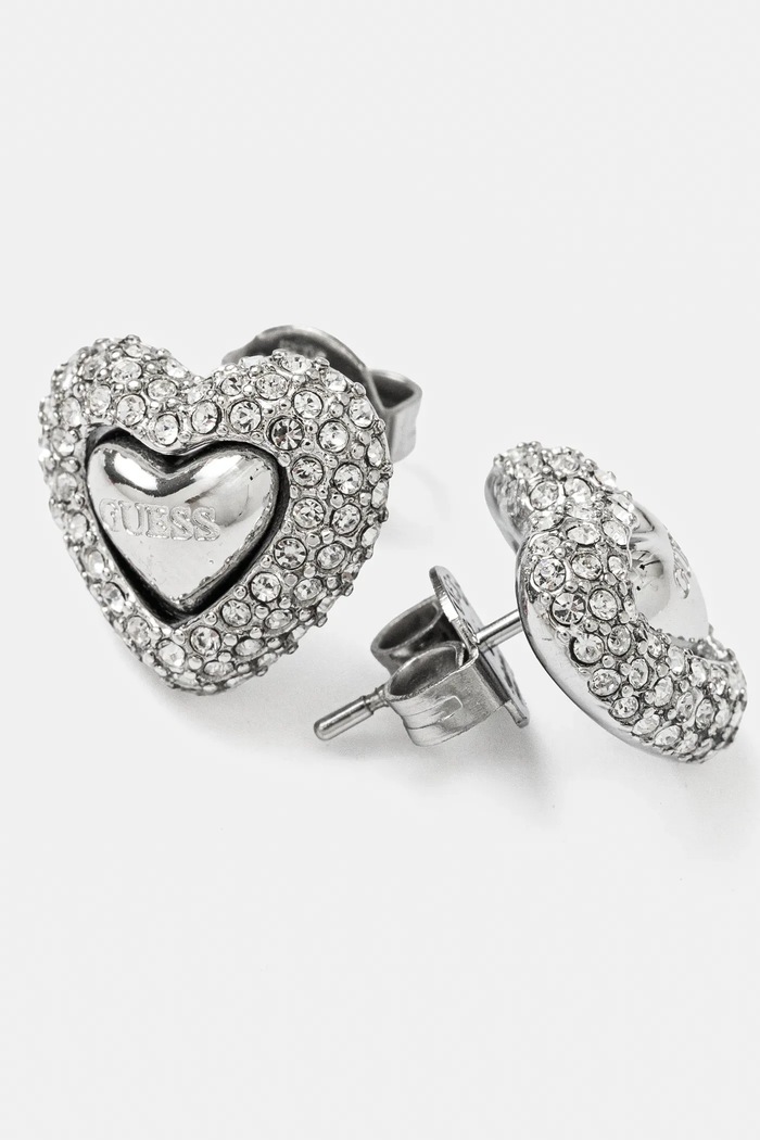 Σκουλαρίκια Guess BELOVED JUBE05.020JW ασημί AW25