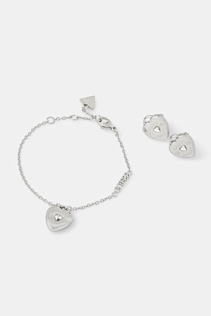Guess bransoletka i kolczyki AMORE Gift Box srebrny JUBS05.079JW