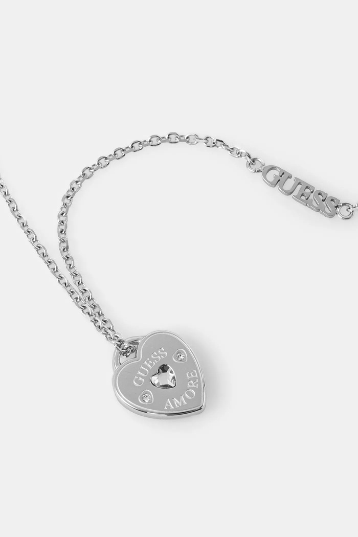 Ogrlica i naušnice Guess AMORE JUBS05.080JW srebrna SS25