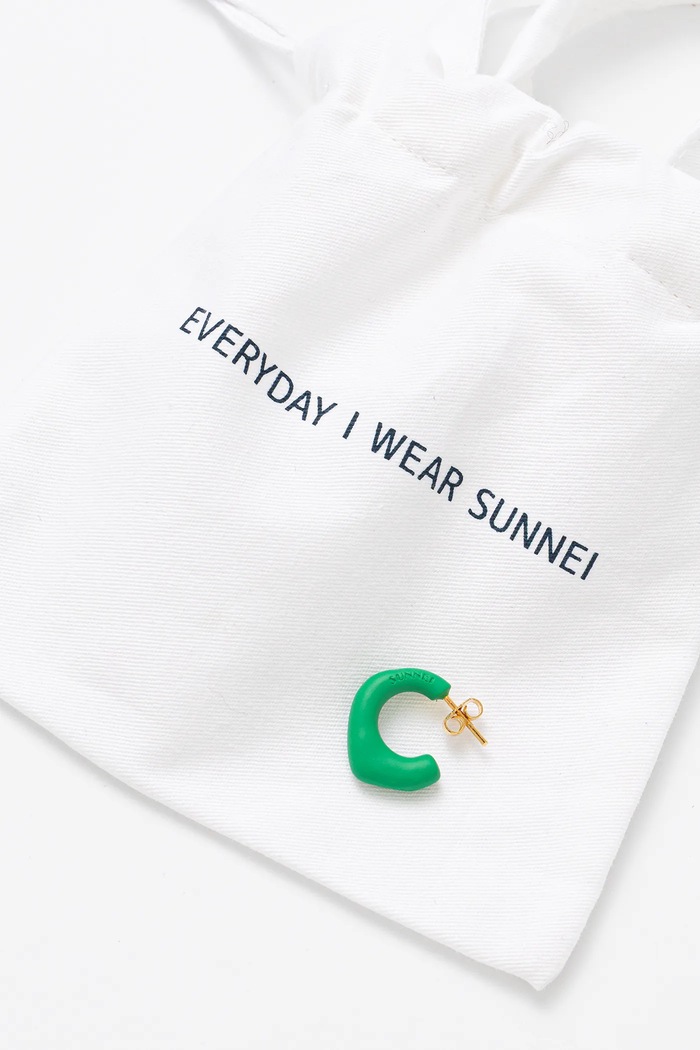 Sunnei Cercel ACCXJEW016 verde SS25
