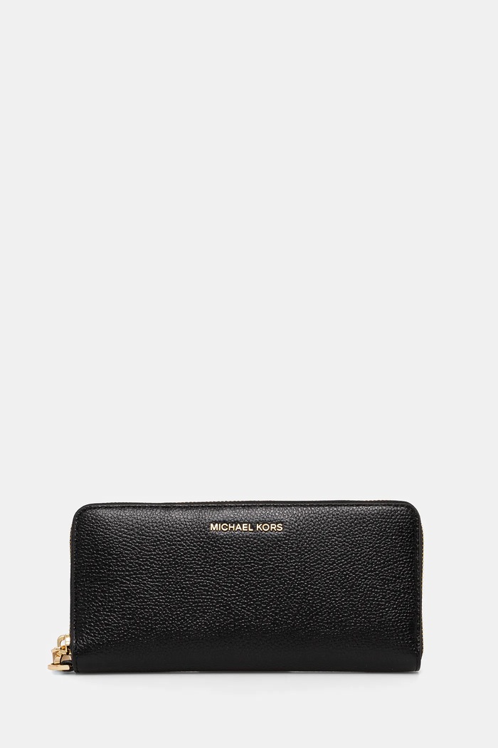 Шкіряний гаманець MICHAEL Michael Kors лицьова шкіра чорний 32T4GJ6E7L