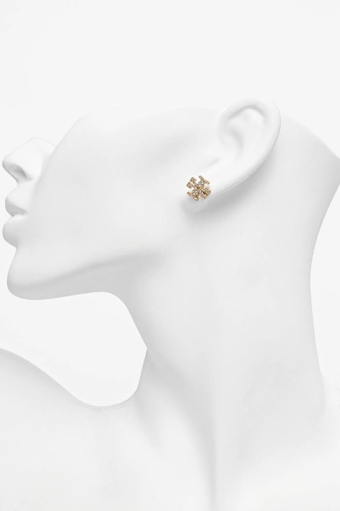 Náušnice Tory Burch Kira Pave Stud 158535.783 zlatá SS26