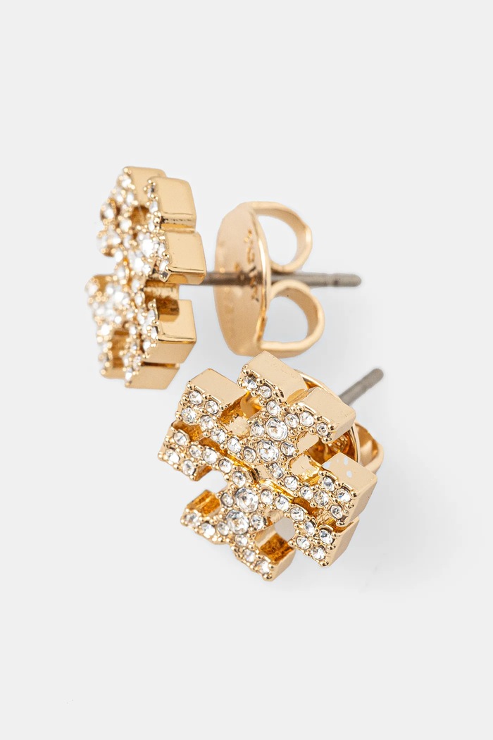 Doplnky Náušnice Tory Burch Kira Pave Stud 158535.783 zlatá