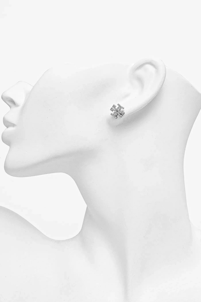 Tory Burch kolczyki Kira Pave Stud 158535.042 srebrny SS25