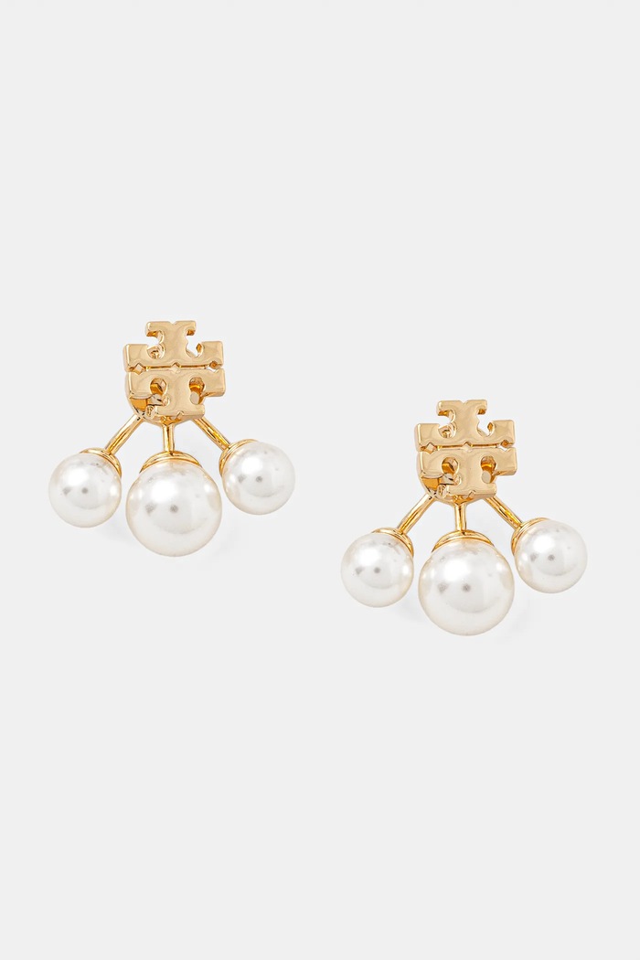 Tory Burch kolczyki Kira Pearl złoty 153672.700