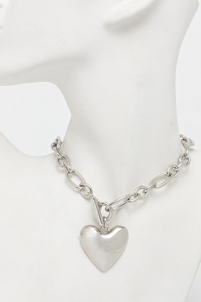 Accesorii Aldo colier HEARTCHAIN HEARTCHAIN.973 argintiu