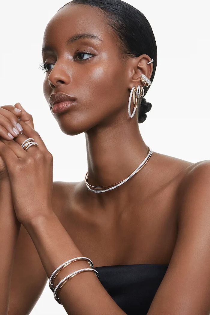 Swarovski pierścionek HYPERBOLA 5714165 złoty