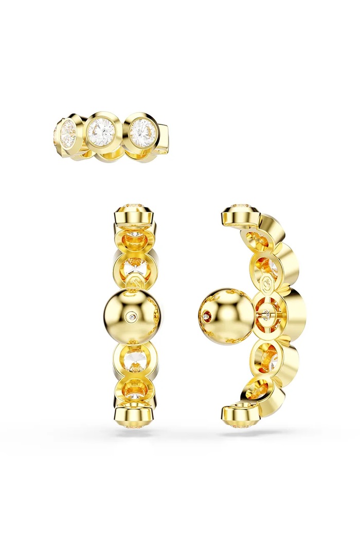 Pár náušnic a náušnice Swarovski IMBER 3-pack zlatá 5711482
