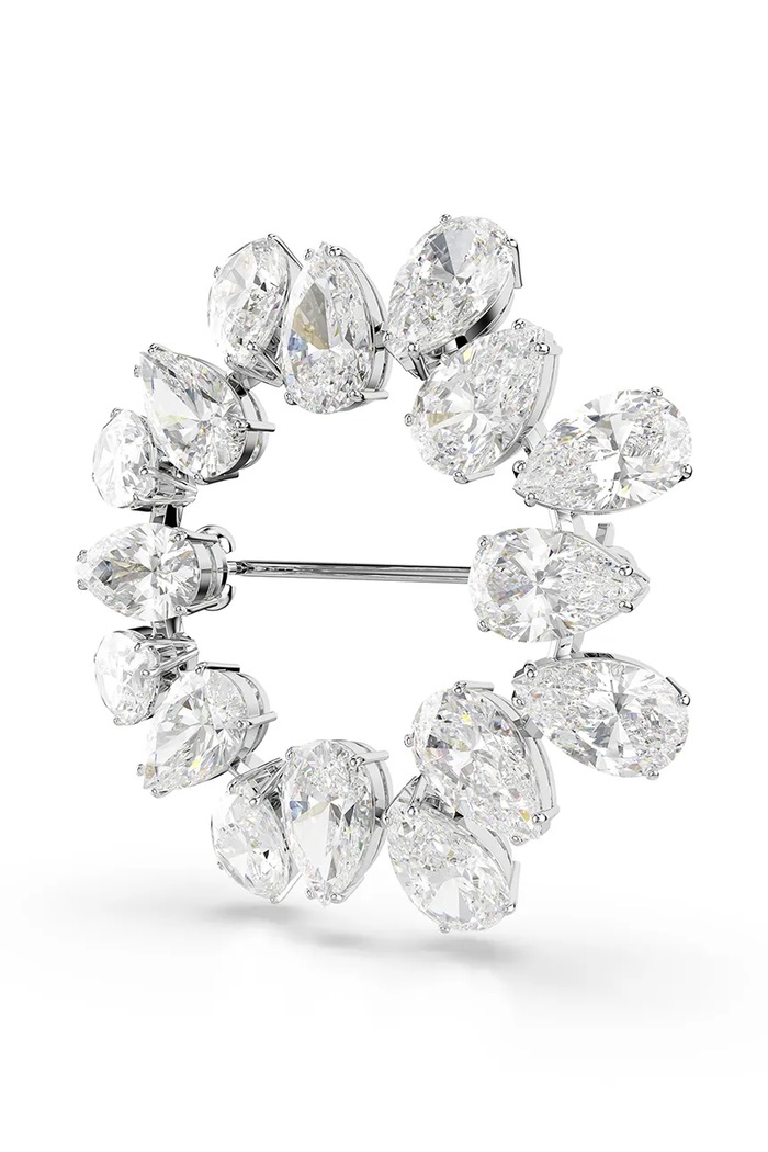Swarovski Brosa MATRIX 5714646 argintiu SS25