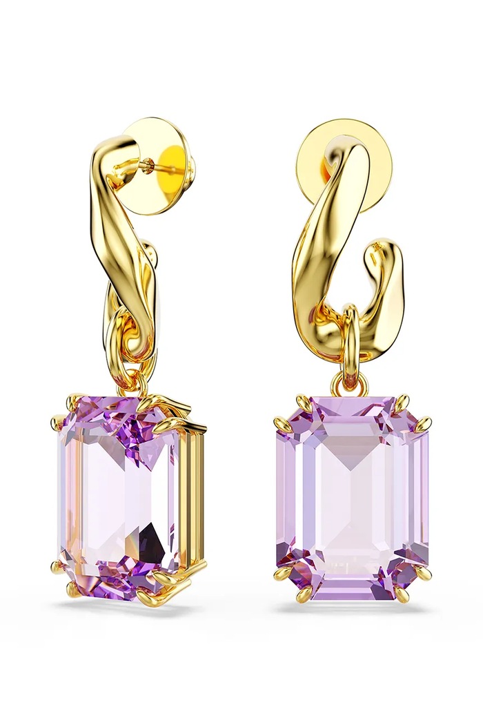 Náušnice Swarovski MILLENIA 5694784 fialová SS25