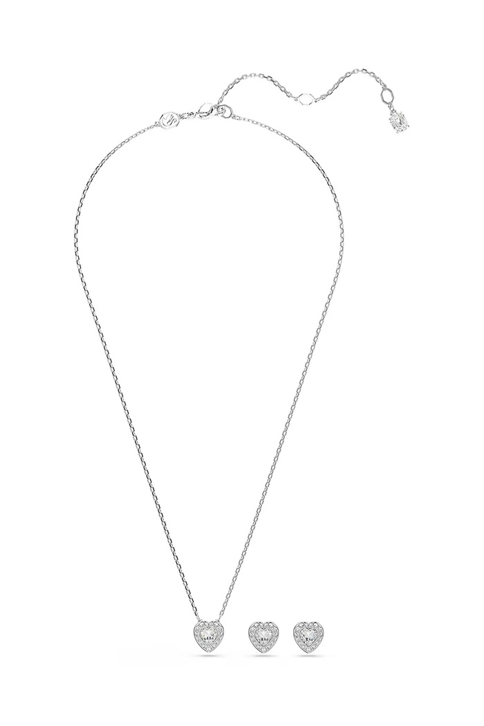 Akcesoria Swarovski naszyjnik i kolczyki Ariana Grande x Swarovski 5720849 srebrny