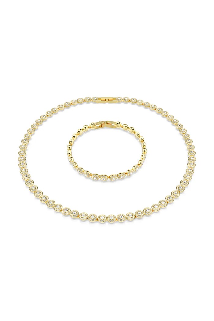 Κολιέ και βραχιόλι Swarovski UNA 2-pack χρυσαφί 5720506
