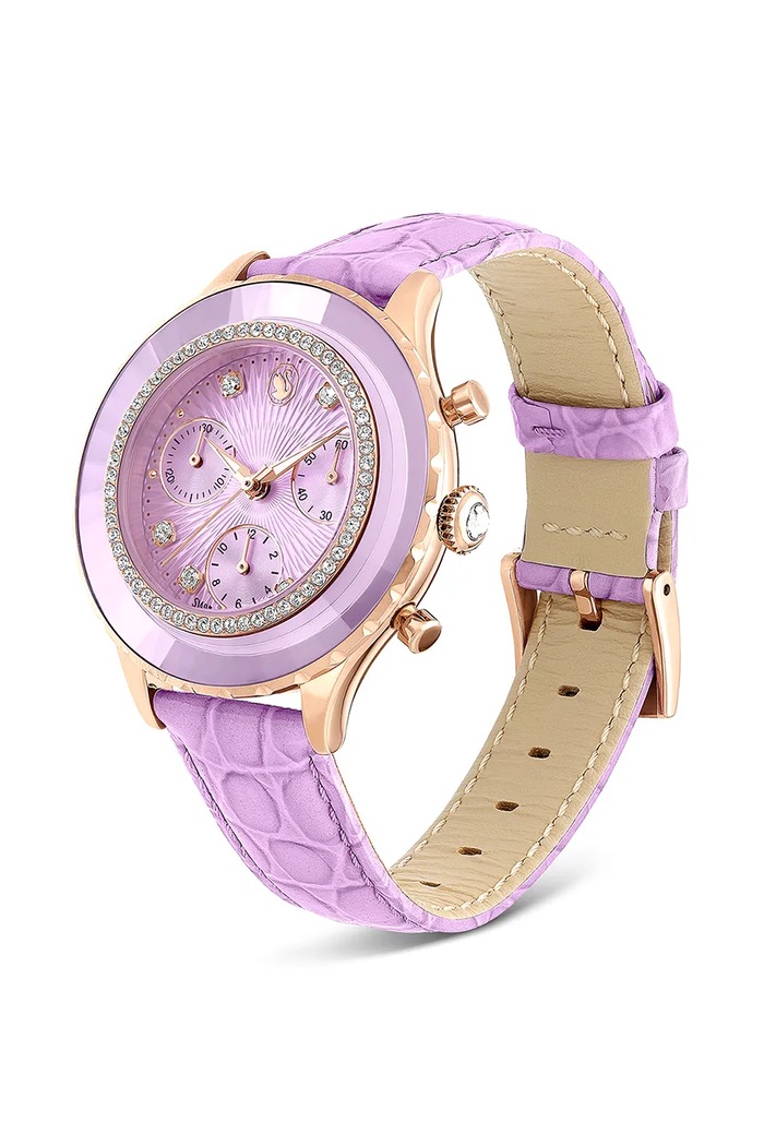 Часовник Swarovski OCTEA CHRONO дамски в лилаво 5690804 | ANSWEAR.bg