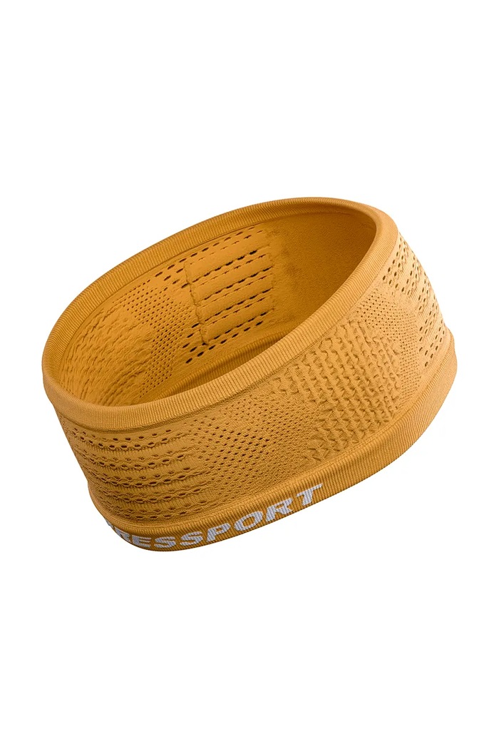 Compressport opaska na głowę damska On/Off żółty XBNU390