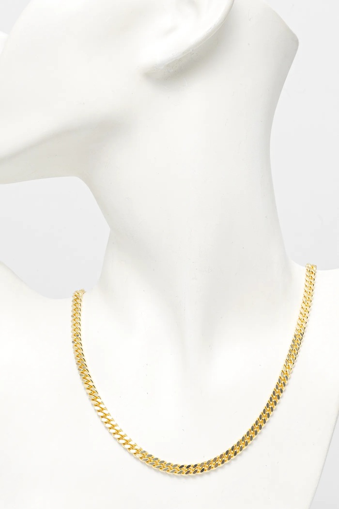 Akcesoria HATTON LABS naszyjnik pozłacany Classic Cuban Chain M HL.W4.384.GL żółty