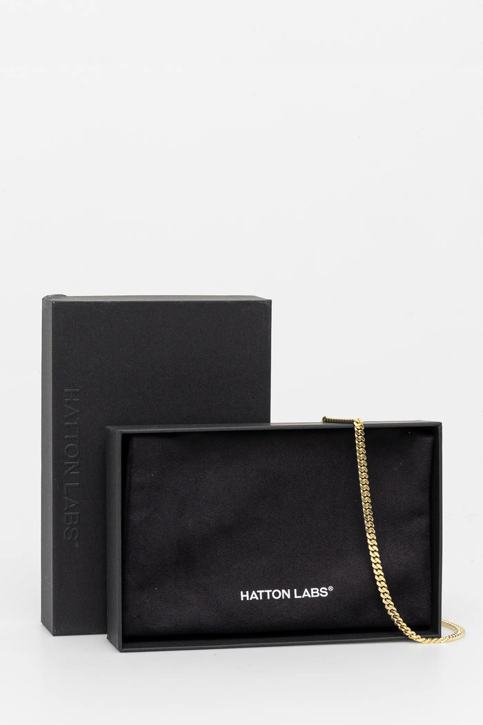 HATTON LABS naszyjnik pozłacany Classic Cuban Chain M żółty HL.W4.384.GL